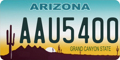 AZ license plate AAU5400