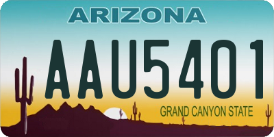 AZ license plate AAU5401