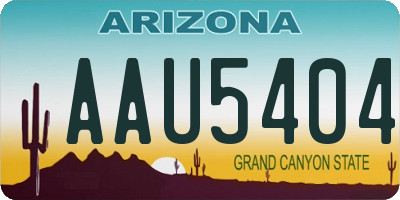 AZ license plate AAU5404