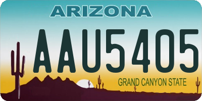 AZ license plate AAU5405