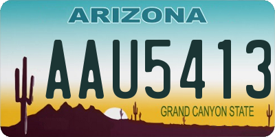 AZ license plate AAU5413