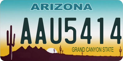 AZ license plate AAU5414