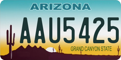 AZ license plate AAU5425