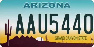 AZ license plate AAU5440