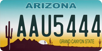 AZ license plate AAU5444