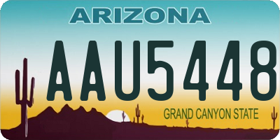 AZ license plate AAU5448