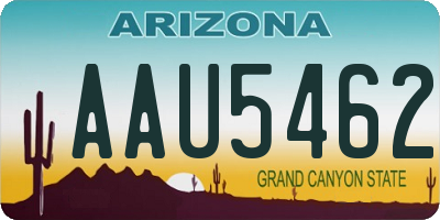 AZ license plate AAU5462