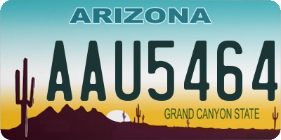 AZ license plate AAU5464