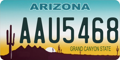 AZ license plate AAU5468