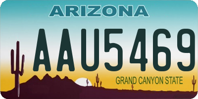 AZ license plate AAU5469