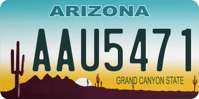 AZ license plate AAU5471