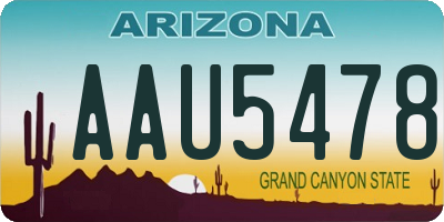 AZ license plate AAU5478