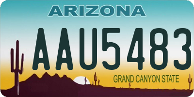 AZ license plate AAU5483