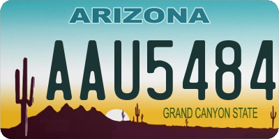 AZ license plate AAU5484