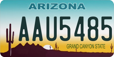 AZ license plate AAU5485