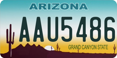 AZ license plate AAU5486