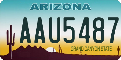 AZ license plate AAU5487