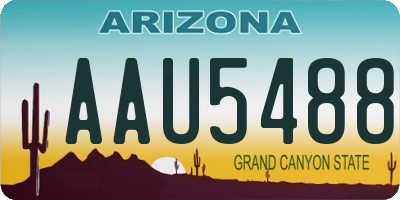 AZ license plate AAU5488