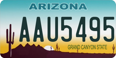 AZ license plate AAU5495