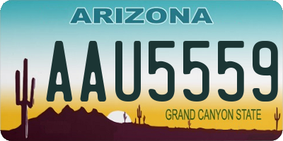 AZ license plate AAU5559