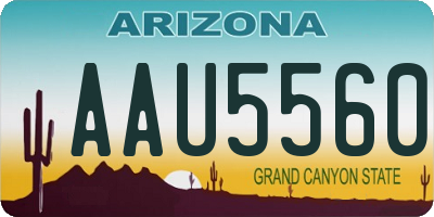 AZ license plate AAU5560