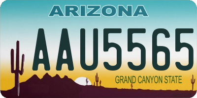 AZ license plate AAU5565