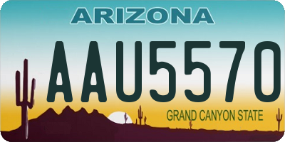 AZ license plate AAU5570
