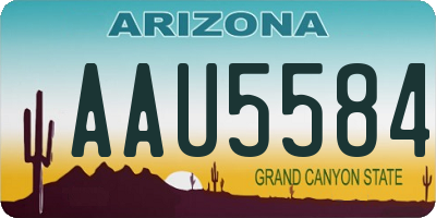 AZ license plate AAU5584