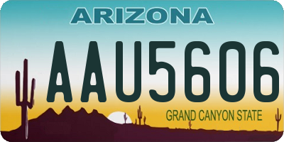 AZ license plate AAU5606