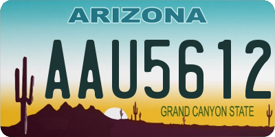 AZ license plate AAU5612