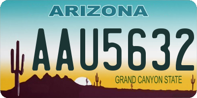 AZ license plate AAU5632