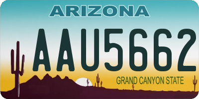 AZ license plate AAU5662