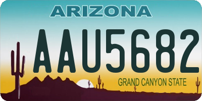 AZ license plate AAU5682