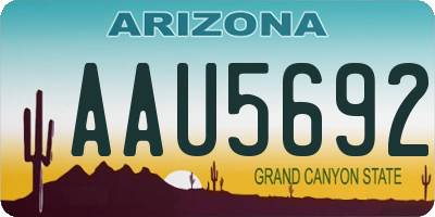 AZ license plate AAU5692