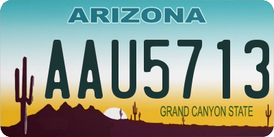 AZ license plate AAU5713