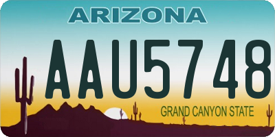 AZ license plate AAU5748