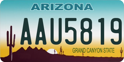 AZ license plate AAU5819