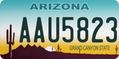 AZ license plate AAU5823