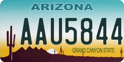 AZ license plate AAU5844