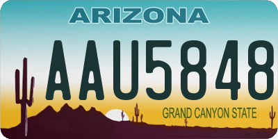 AZ license plate AAU5848