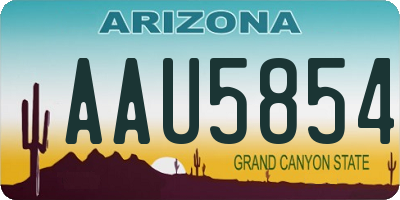 AZ license plate AAU5854