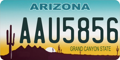 AZ license plate AAU5856