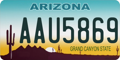 AZ license plate AAU5869