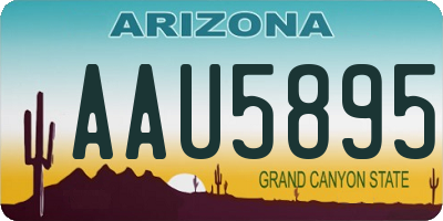 AZ license plate AAU5895