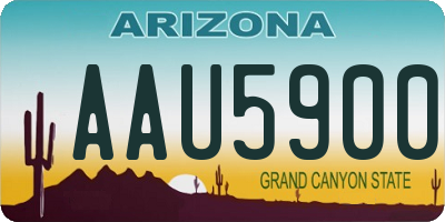 AZ license plate AAU5900