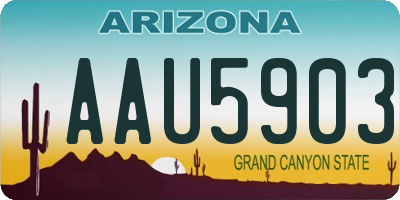 AZ license plate AAU5903