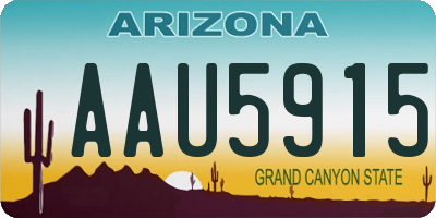 AZ license plate AAU5915