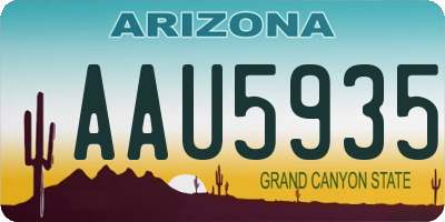 AZ license plate AAU5935