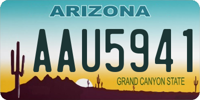 AZ license plate AAU5941