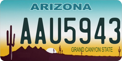 AZ license plate AAU5943